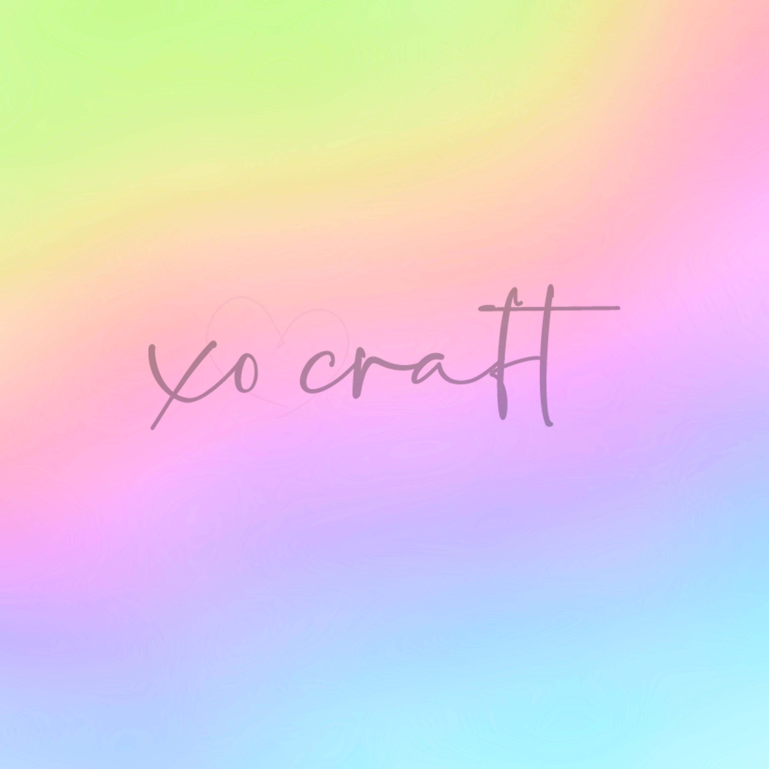 Printed Vinyl – Pastel Rainbow Gradient – XO CRAFT