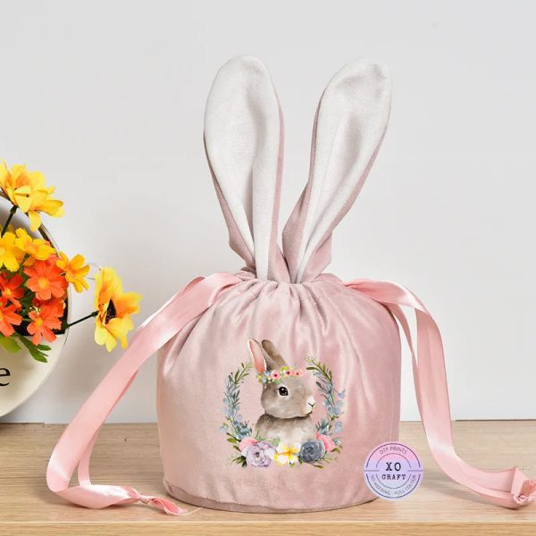 DTF Prints for Easter Bunny Velvet Bags – XO CRAFT