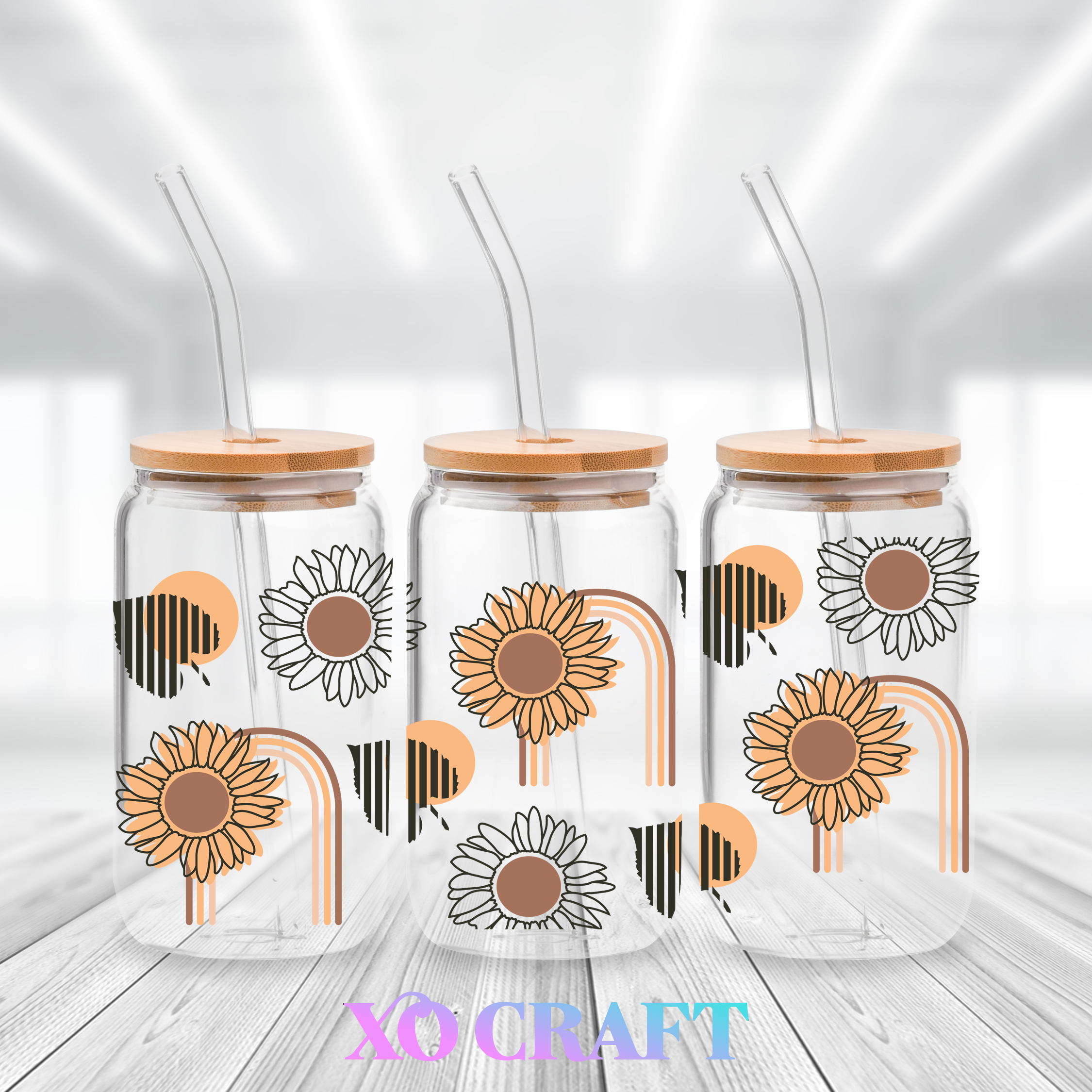 UV DTF – Boho Sunflowers – XO CRAFT