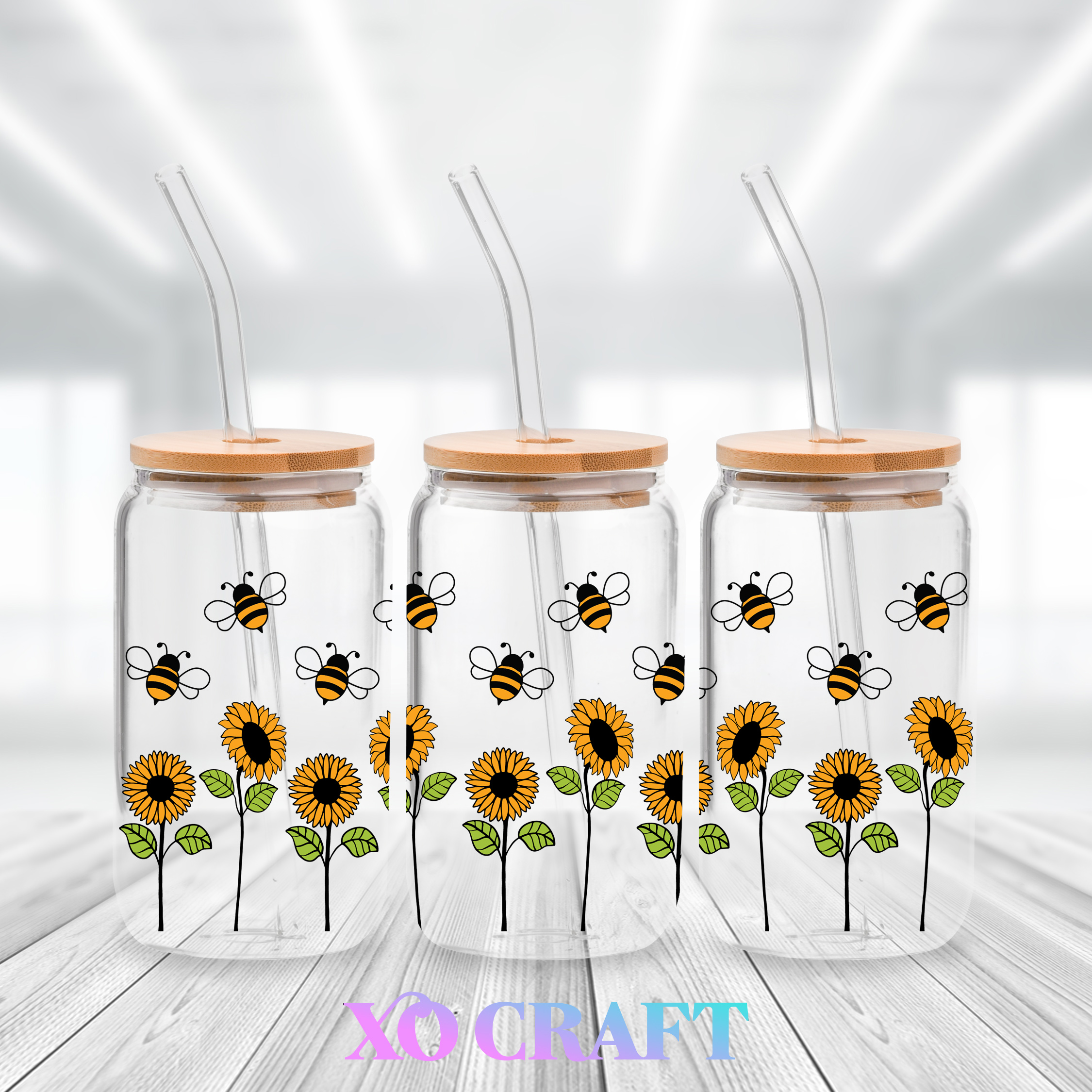 UV DTF – Sunflowers & Bees – XO CRAFT