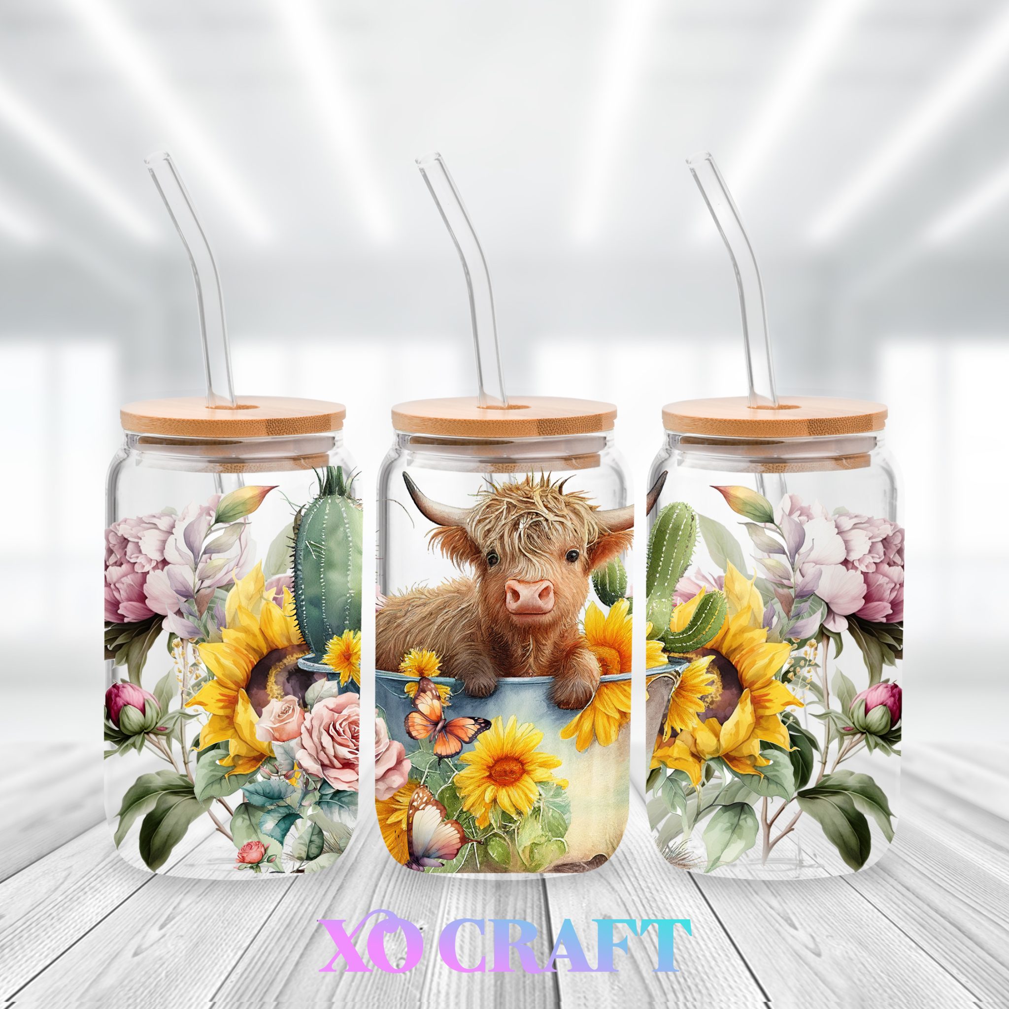 UV DTF – Baby Highland Cow – XO CRAFT